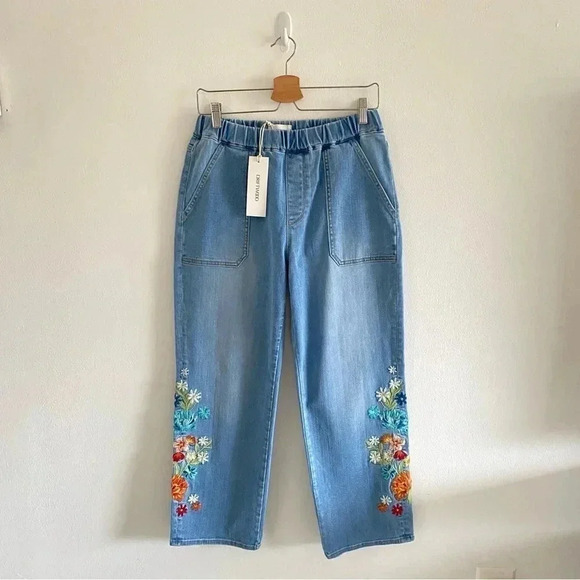 DRIFTWOOD Jeans Ruby Pull-On Relaxed Jean - Bouquet Sz Small - Picture 2 of 10